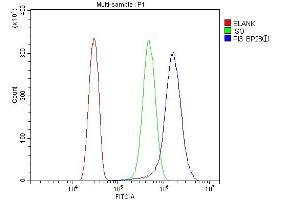 Flow Cytometry analysis of SiHa cells using anti-Elafin/Skalp antibody (ABIN4886694). (PI3 抗体  (AA 61-117))
