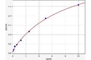 Typical standard curve (CAMK2N2 ELISA 试剂盒)