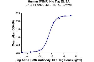 Immobilized Human OSMR, His Tag at 1 μg/mL (100 μL/Well) on the plate.