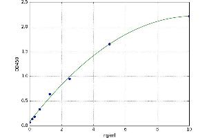 A typical standard curve (DEFB103A ELISA 试剂盒)