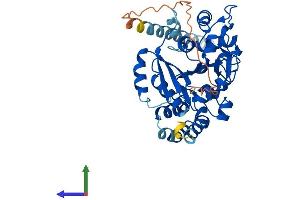 AlphaFold protein structure predicition of Mouse Recombinant Gxylt1 Protein, UniprotID Q3UHH8