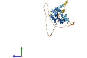 AlphaFold protein structure predicition of Mouse Recombinant Htr6 Protein, UniprotID Q9R1C8
