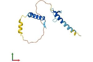 AlphaFold protein structure predicition of Mouse Recombinant Llph Protein, UniprotID Q9D945