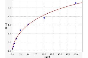 Typical standard curve (Oncomodulin ELISA 试剂盒)