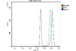 Flow Cytometry analysis of HepG2 cells using anti-ABCB4 antibody (ABIN3043734).