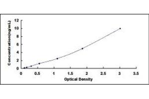 Typical standard curve (Ephrin A2 ELISA 试剂盒)