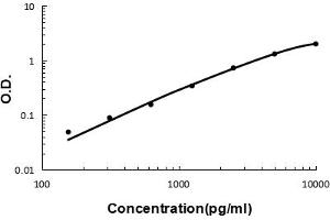 Sandwich ELISA - Recombinant human PCSK9 protein standard curve.