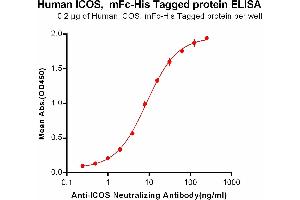 ELISA image for Inducible T-Cell Co-Stimulator (ICOS) (AA 21-140) protein (mFc-His Tag) (ABIN6961099)