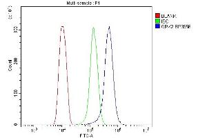 Flow Cytometry analysis of HEPA1-6 cells using anti-GRK2 antibody (ABIN7602826).