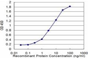 Detection limit for recombinant GST tagged HARS is approximately 0. (HARS1/Jo-1 抗体  (AA 1-96))