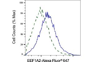 Validation of EEF1A2 knockdown using flow cytometry. (Recombinant EEF1A2 抗体)