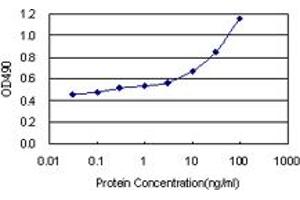 Sandwich ELISA detection sensitivity ranging from 3 ng/mL to 100 ng/mL. (PSAP (人) Matched Antibody Pair)