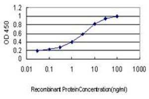 Detection limit for recombinant GST tagged PLAG1 is approximately 0. (PLAG1 抗体  (AA 2-99))