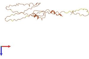 AlphaFold protein structure predicition of Human Recombinant LINC00269 Protein, UniprotID Q8N2A0