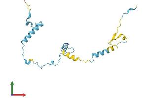 AlphaFold protein structure predicition of Mouse Recombinant Mphosph6 Protein, UniprotID Q9D1Q1