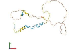 AlphaFold protein structure predicition of Human Recombinant MPLKIP Protein, UniprotID Q8TAP9