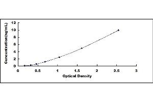 Typical standard curve (TNFRSF11A ELISA 试剂盒)