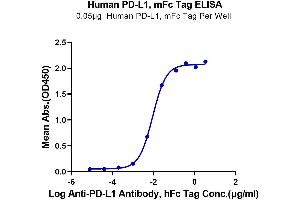ELISA image for CD274 (PD-L1) (AA 19-238) protein (mFc Tag) (ABIN7275431)