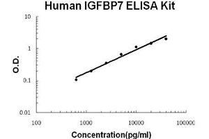 Human IGFBP7 PicoKine ELISA Kit standard curve (IGFBP7 ELISA 试剂盒)