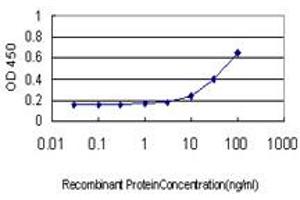 Detection limit for recombinant GST tagged CKS2 is approximately 3ng/ml as a capture antibody. (CKS2 抗体  (AA 1-79))