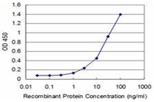 Detection limit for recombinant GST tagged IRAK4 is approximately 1ng/ml as a capture antibody. (IRAK4 抗体  (AA 255-351))