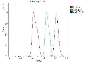Flow Cytometry analysis of HepG2 cells using anti-AKR1D1 antibody (ABIN7602741). (AKR1D1 抗体  (C-Term))
