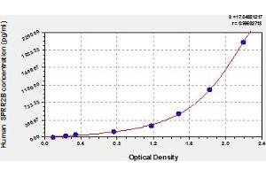 Typical Standard Curve (Small Proline-Rich Protein 2B (SPRR2B) ELISA 试剂盒)