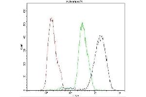 Flow Cytometry analysis of MCF-7 cells using anti-CHRNA5 antibody (ABIN5518749).