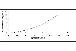 Typical standard curve (Desmoglein 3 ELISA 试剂盒)
