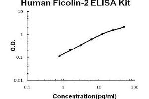 Human Ficolin-2 PicoKine ELISA Kit standard curve (Ficolin 2 ELISA 试剂盒)