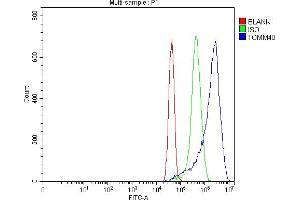 Flow Cytometry analysis of MCF-7 cells using anti-TOMM40 antibody (ABIN7599738).
