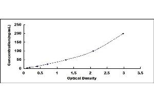 Typical standard curve (Major Basic Protein ELISA 试剂盒)