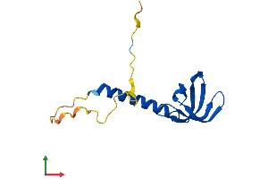 AlphaFold protein structure predicition of Human Recombinant GEMIN7 Protein, UniprotID Q9H840