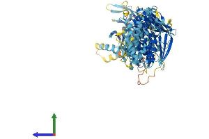 AlphaFold protein structure predicition of Mouse Recombinant Gsap Protein, UniprotID Q3TCV3
