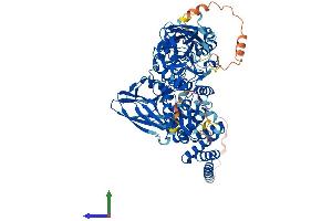 AlphaFold protein structure predicition of Mouse Recombinant Prmt9 Protein, UniprotID Q3U3W5