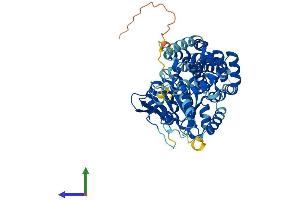 AlphaFold protein structure predicition of Mouse Recombinant Ehd4 Protein, UniprotID Q9EQP2 (EHD4 Protein (AA 1-541) (His tag))