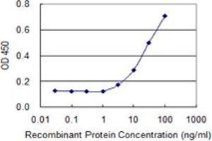 Detection limit for recombinant GST tagged ABCA10 is 1 ng/ml as a capture antibody.
