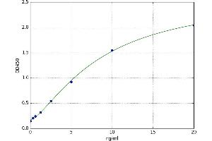 A typical standard curve (MC4R ELISA 试剂盒)