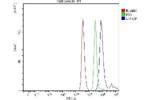 Flow Cytometry analysis of THP-1 cells using anti-C1orf77/FOP/CHTOP antibody (ABIN7603201). (CHTOP 抗体  (N-Term))