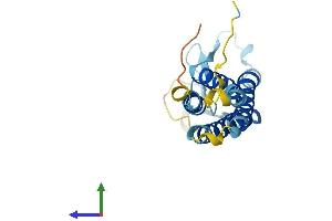 AlphaFold protein structure predicition of Human Recombinant PERP Protein, UniprotID Q96FX8