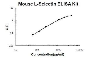 Mouse L-Selectin PicoKine ELISA Kit standard curve (L-Selectin ELISA 试剂盒)