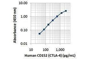 ELISA image for Cytotoxic T-Lymphocyte-Associated Protein 4 (CTLA4) protein (ABIN2666967) (CTLA4 蛋白)
