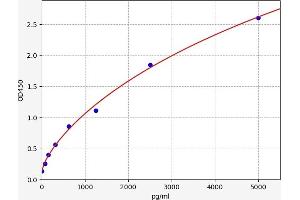 Typical standard curve (DTNBP1 ELISA 试剂盒)