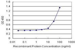 Sandwich ELISA detection sensitivity ranging from 3 ng/mL to 100 ng/mL. (CBS (人) Matched Antibody Pair)