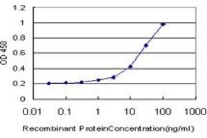 Detection limit for recombinant GST tagged LHX1 is approximately 1ng/ml as a capture antibody. (LHX1 抗体  (AA 1-100))