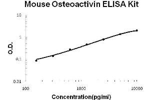 Mouse Osteoactivin/GPNMB PicoKine ELISA Kit standard curve (Osteoactivin ELISA 试剂盒)