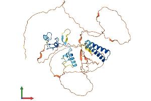 AlphaFold protein structure predicition of Mouse Recombinant Tesmin Protein, UniprotID Q9WTJ6