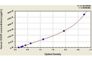 Typical Standard Curve (S100P ELISA 试剂盒)
