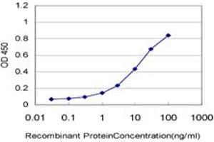 Detection limit for recombinant GST tagged TCL1A is approximately 0. (TCL1A 抗体  (AA 61-114))
