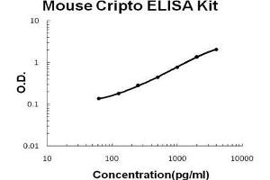Mouse Cripto/TDGF1 PicoKine ELISA Kit standard curve (TDGF1 ELISA 试剂盒)